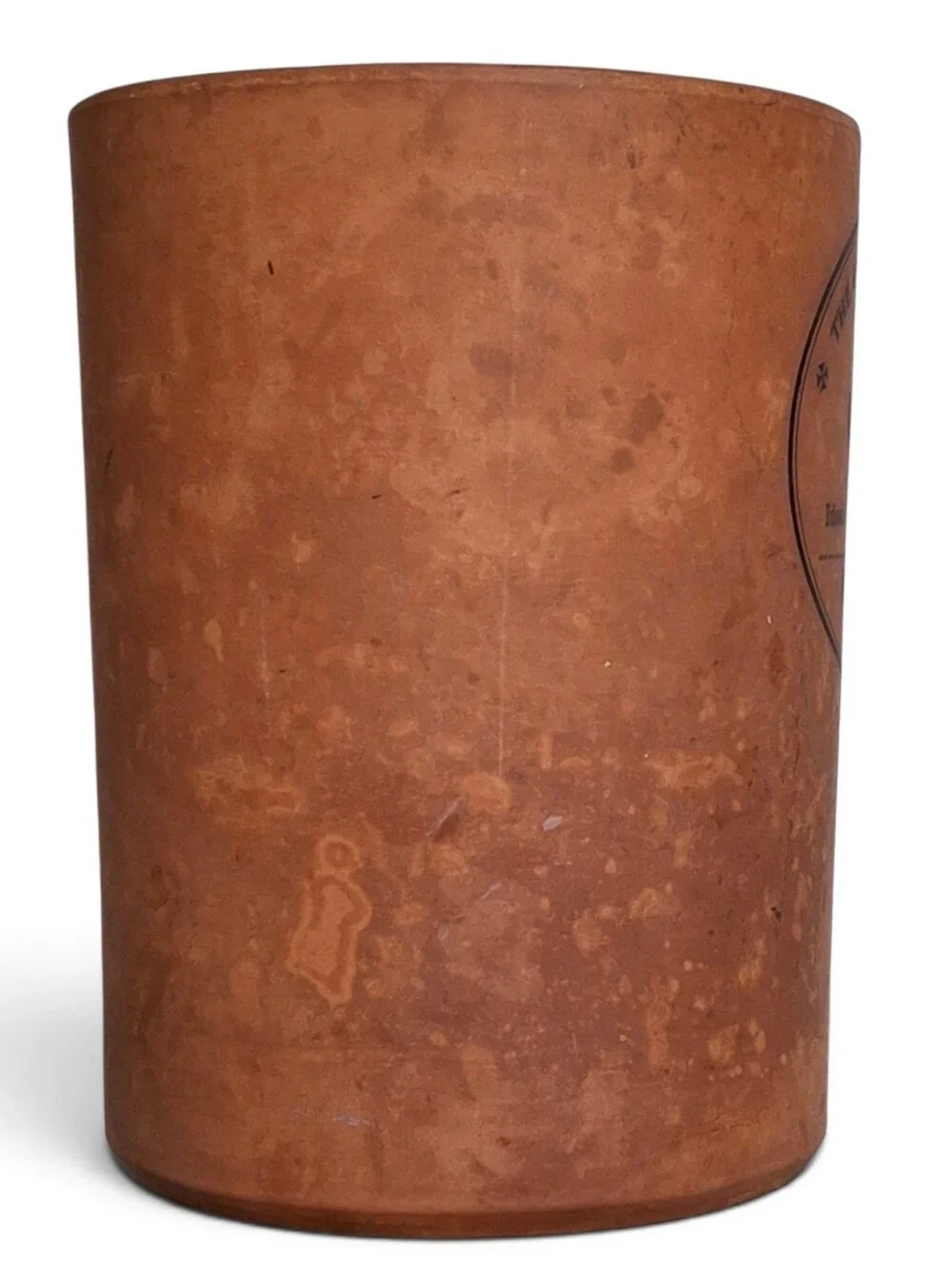 Henry Watson Pottery Vintage Fall Kitchen Utensil Holder Chippy Terracotta Crock